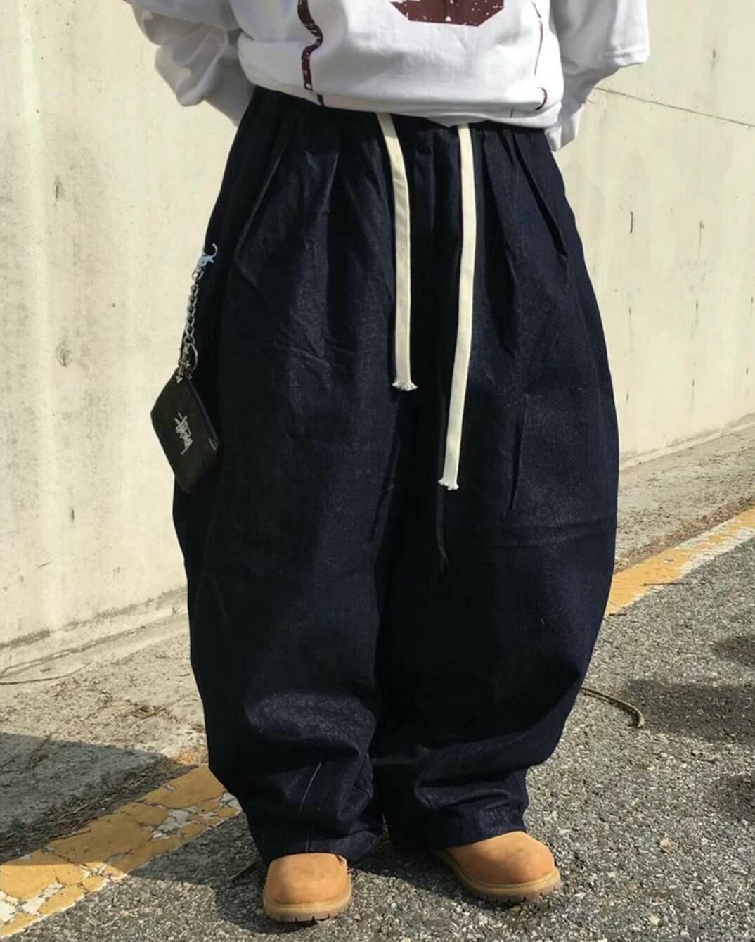 淨色鬆身牛仔褲 P3061