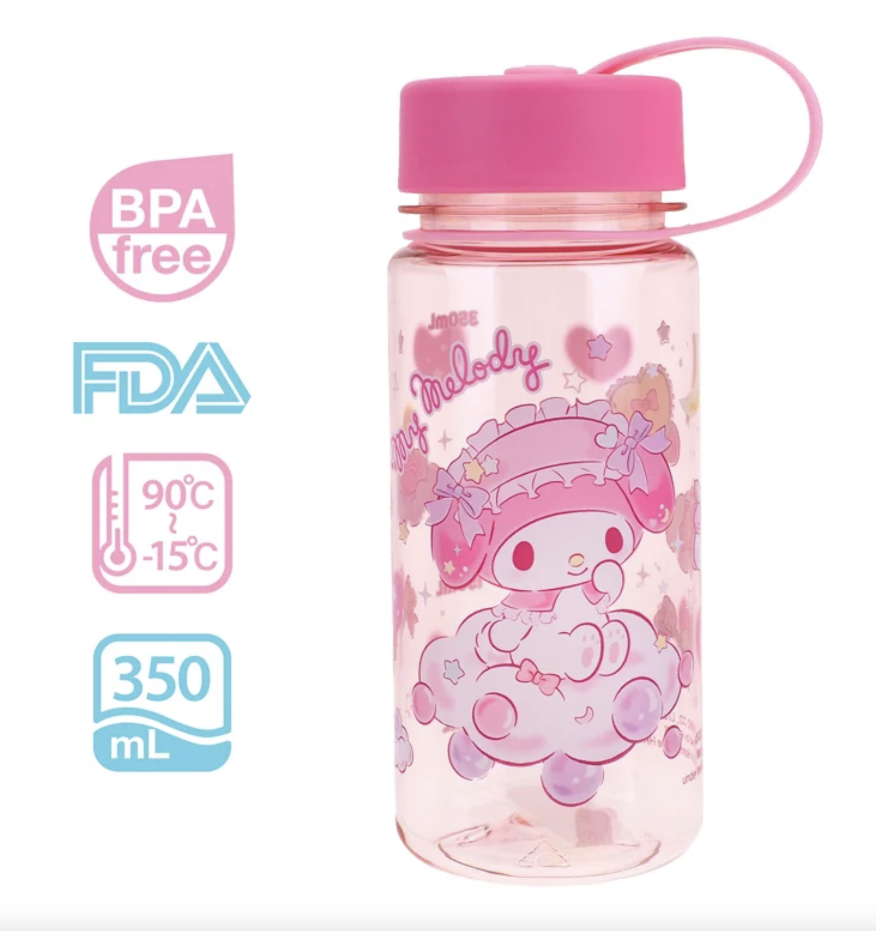 My Melody 350ml BPA Free 膠水樽 9-7108-18