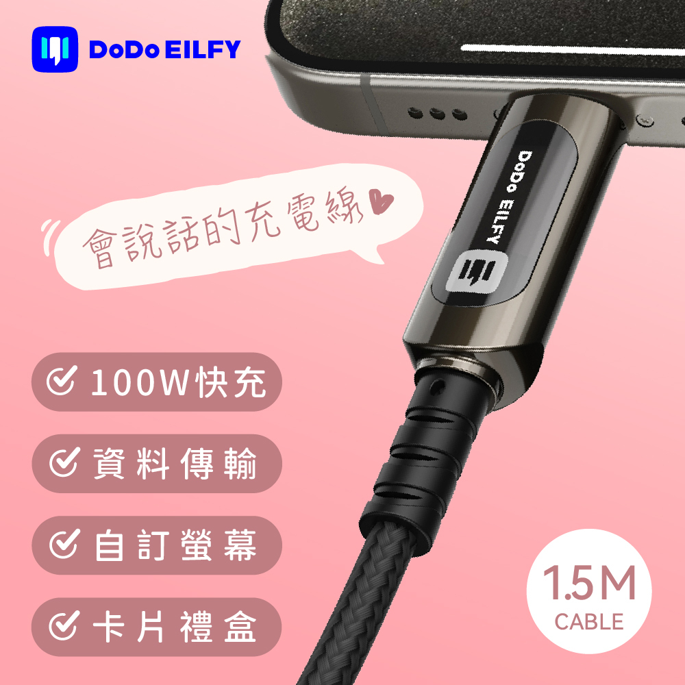 【DoDoEILFY】 字動代言線TypeC-TypeC 100W快充傳輸充電線