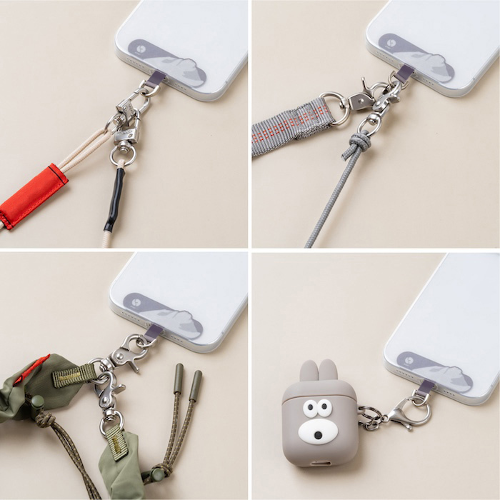 他牌掛繩、吊飾掛在夾片上示意