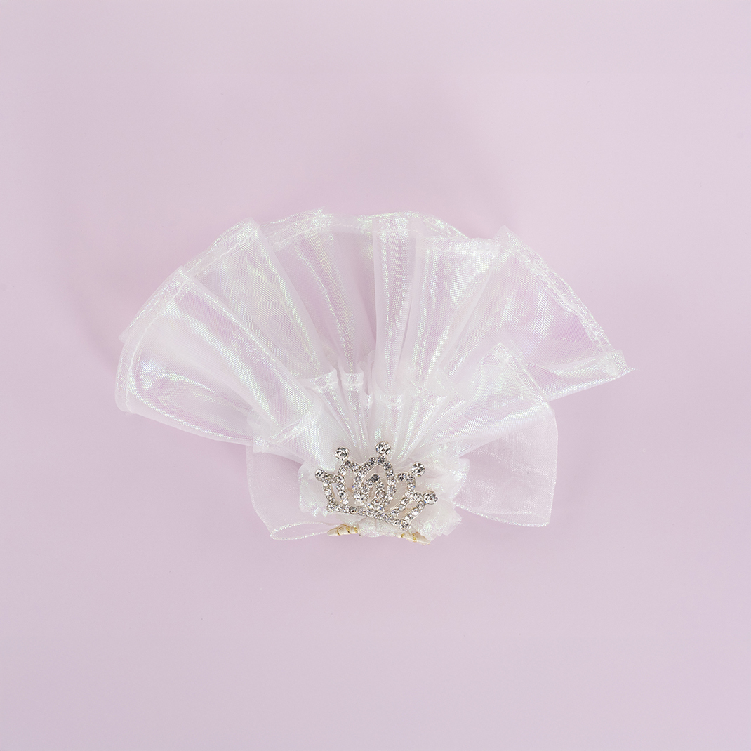 White Tiered Bridal Head Accessory