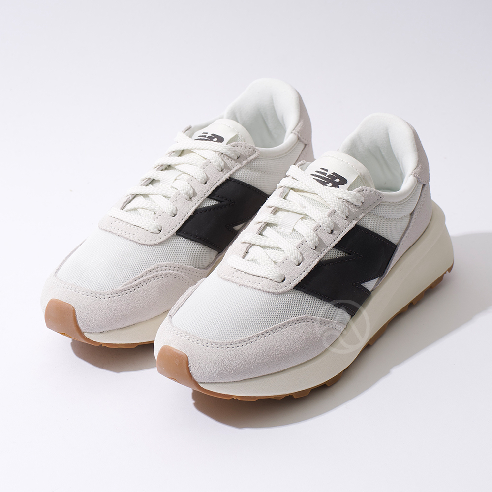 New Balance NB 370 男鞋 女鞋 米白黑色 D楦 膠底 拼接 麂皮 復古 情侶 休閒鞋 U370CA