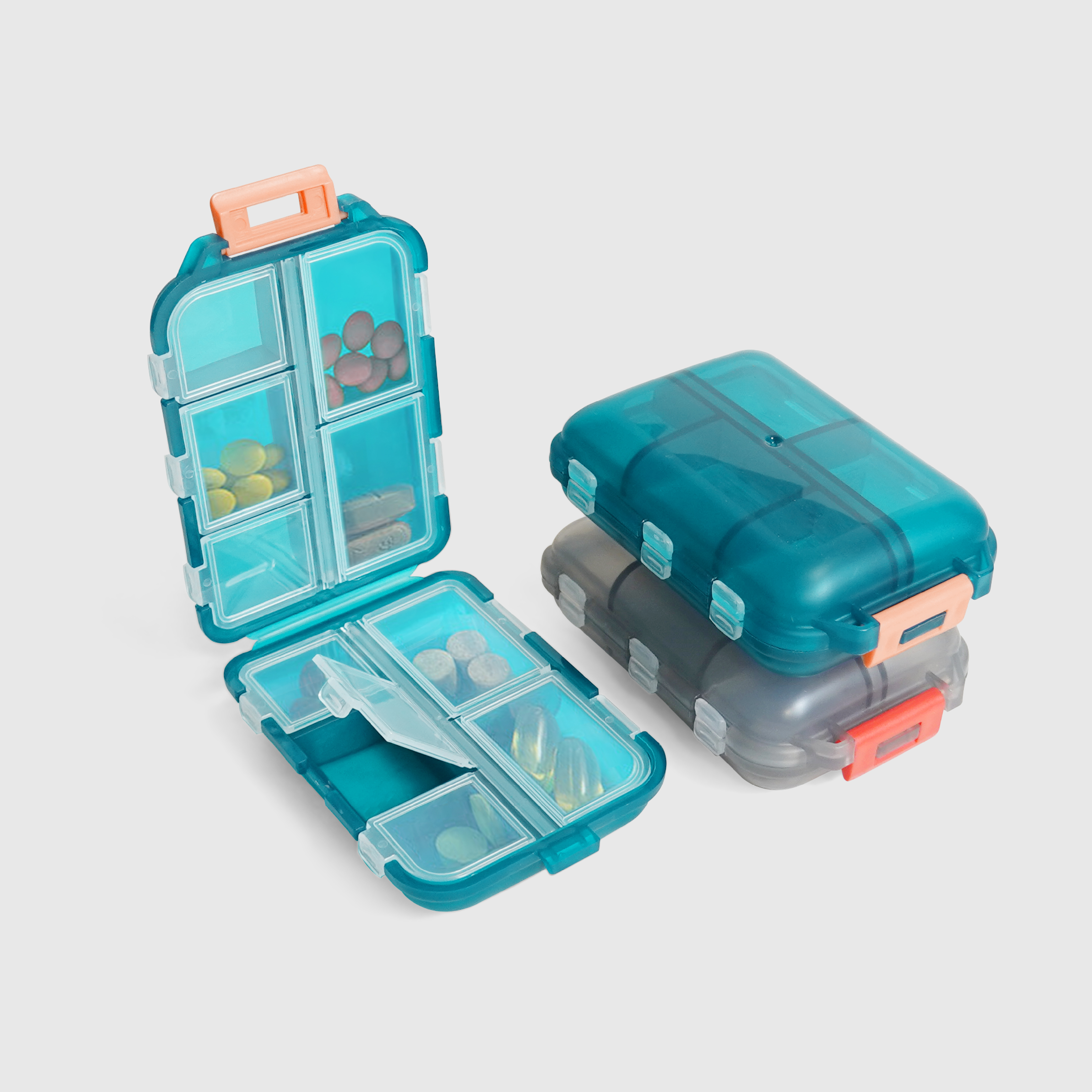 居家小物｜磨砂密封10格藥盒