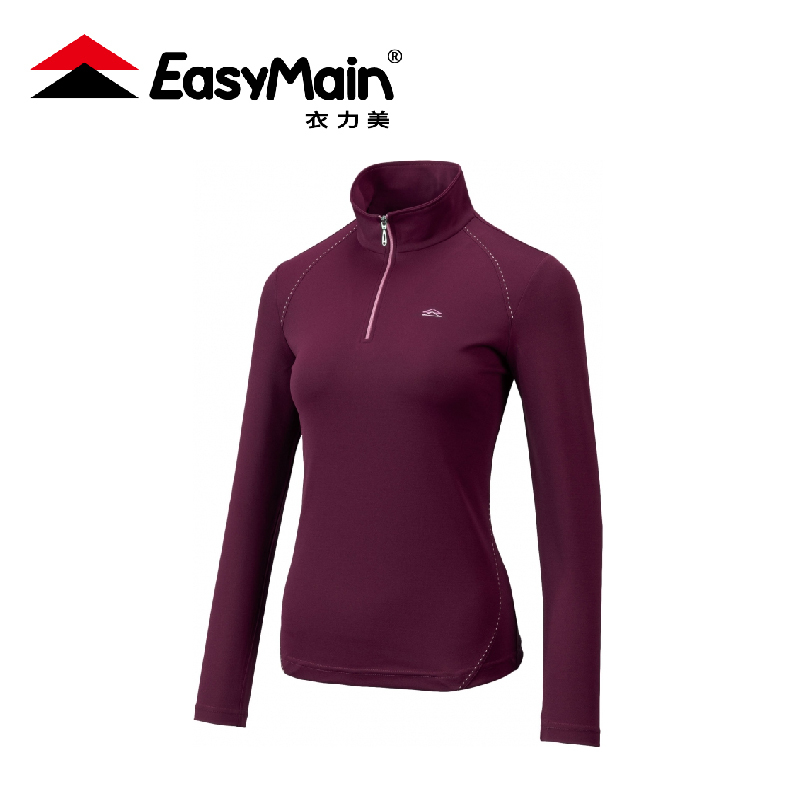 EasyMain 衣力美 女調溫防臭無靜電長袖 (紫) 排汗/抗靜電/抗臭 11EMS23062