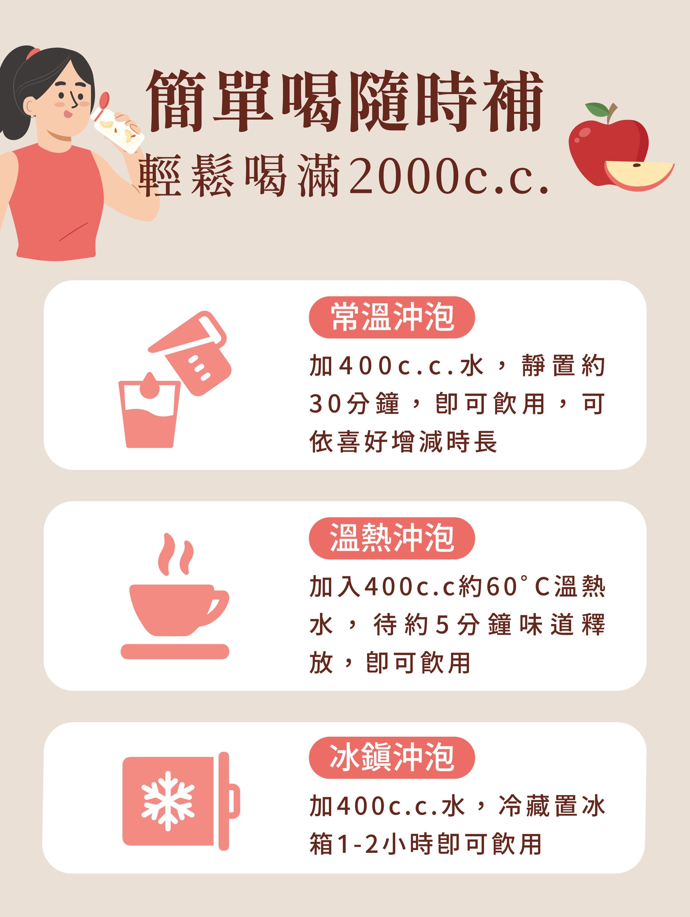 登義蘋枸果乾水沖泡方式