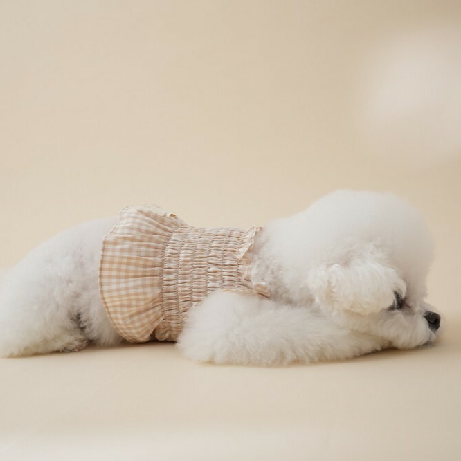 OWWW STUDIO 有機棉格紋吊帶上衣