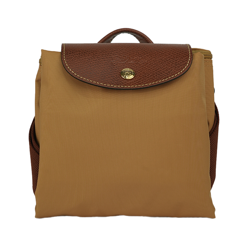 【LONGCHAMP】Le Pliage Original M 再生帆布中型折疊後背包(鹿皮色)10284 089 P86
