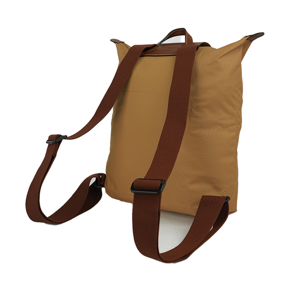 【LONGCHAMP】Le Pliage Original M 再生帆布中型折疊後背包(鹿皮色)10284 089 P86