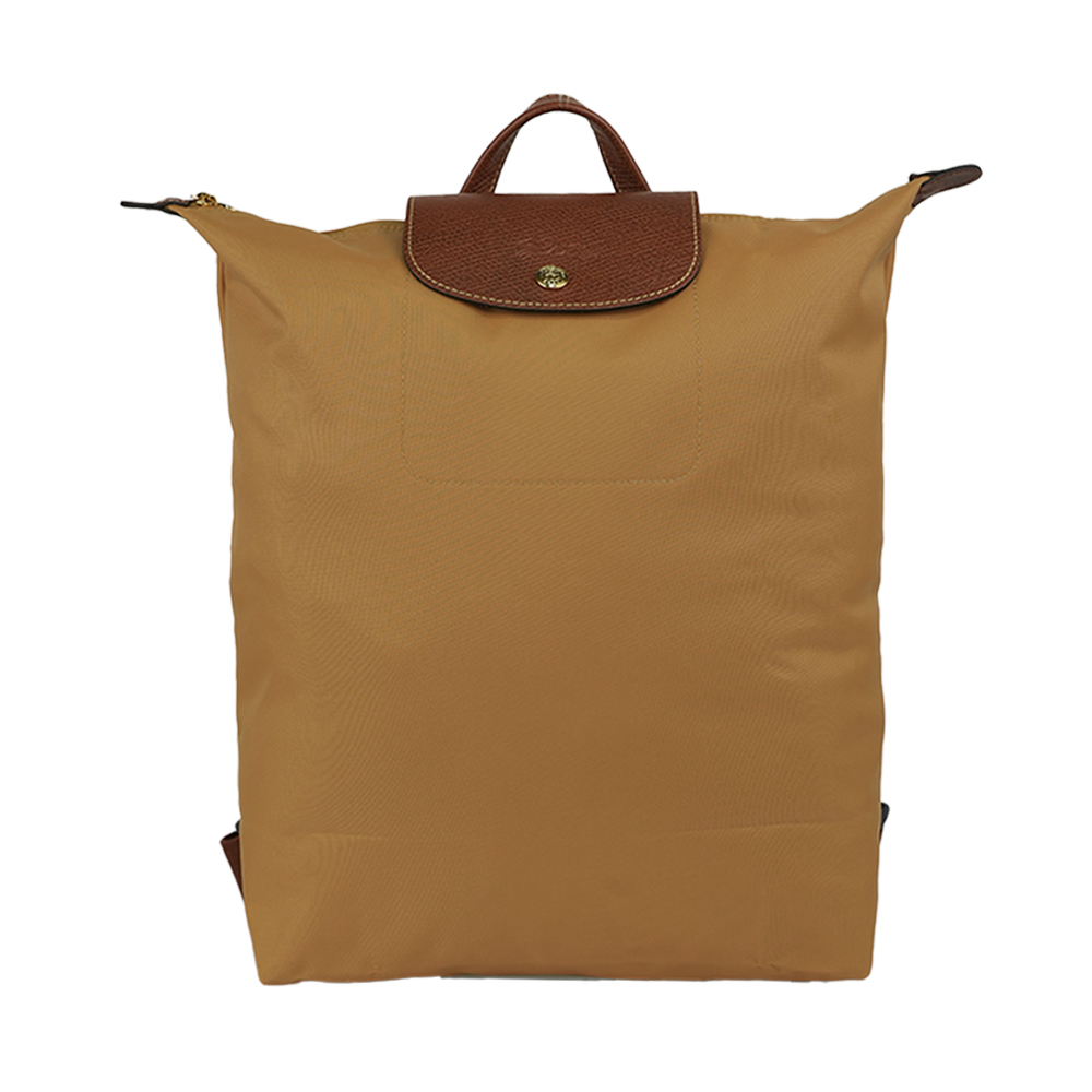 【LONGCHAMP】Le Pliage Original M 再生帆布中型折疊後背包(鹿皮色)10284 089 P86