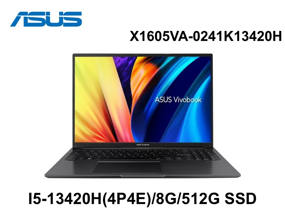 ASUS 華碩 X1605VA-0241K13420H 搖滾黑 16吋筆電 I5-13420H/8G/512GSSD/