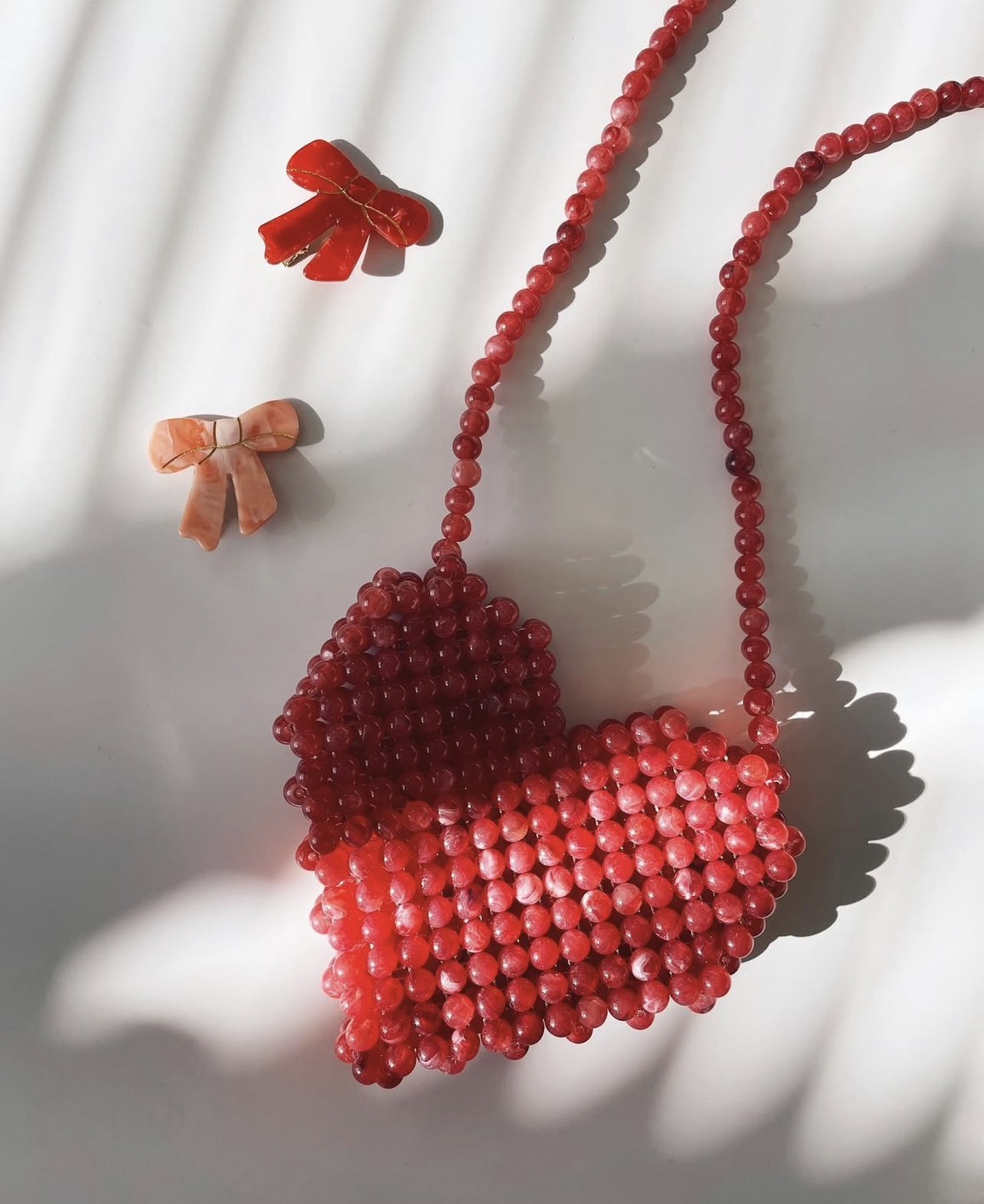 日本手工愛心包  暈染紅