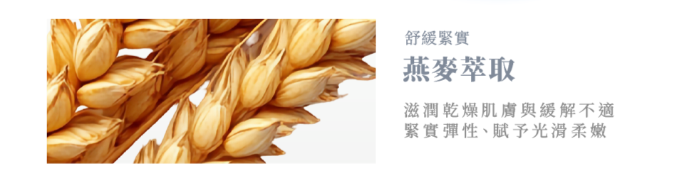 舒緩緊實 燕麥萃取