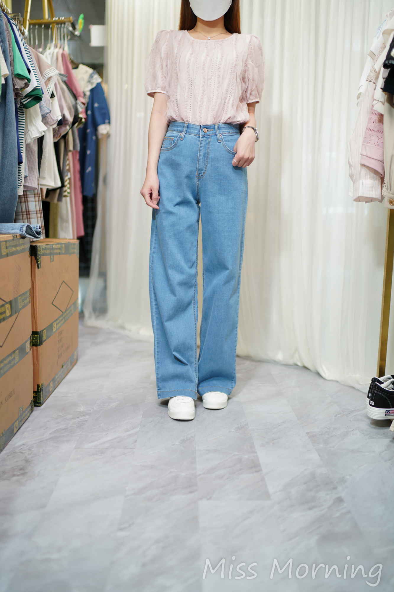 拼紗軟熟顯白上衣(14526)