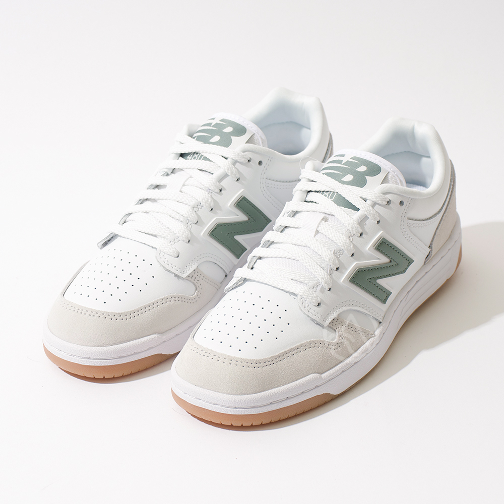 New Balance NB 480 男鞋 女鞋 白灰綠色 中性 麂皮 D楦 板鞋 復古 運動 休閒鞋 BB480LYG