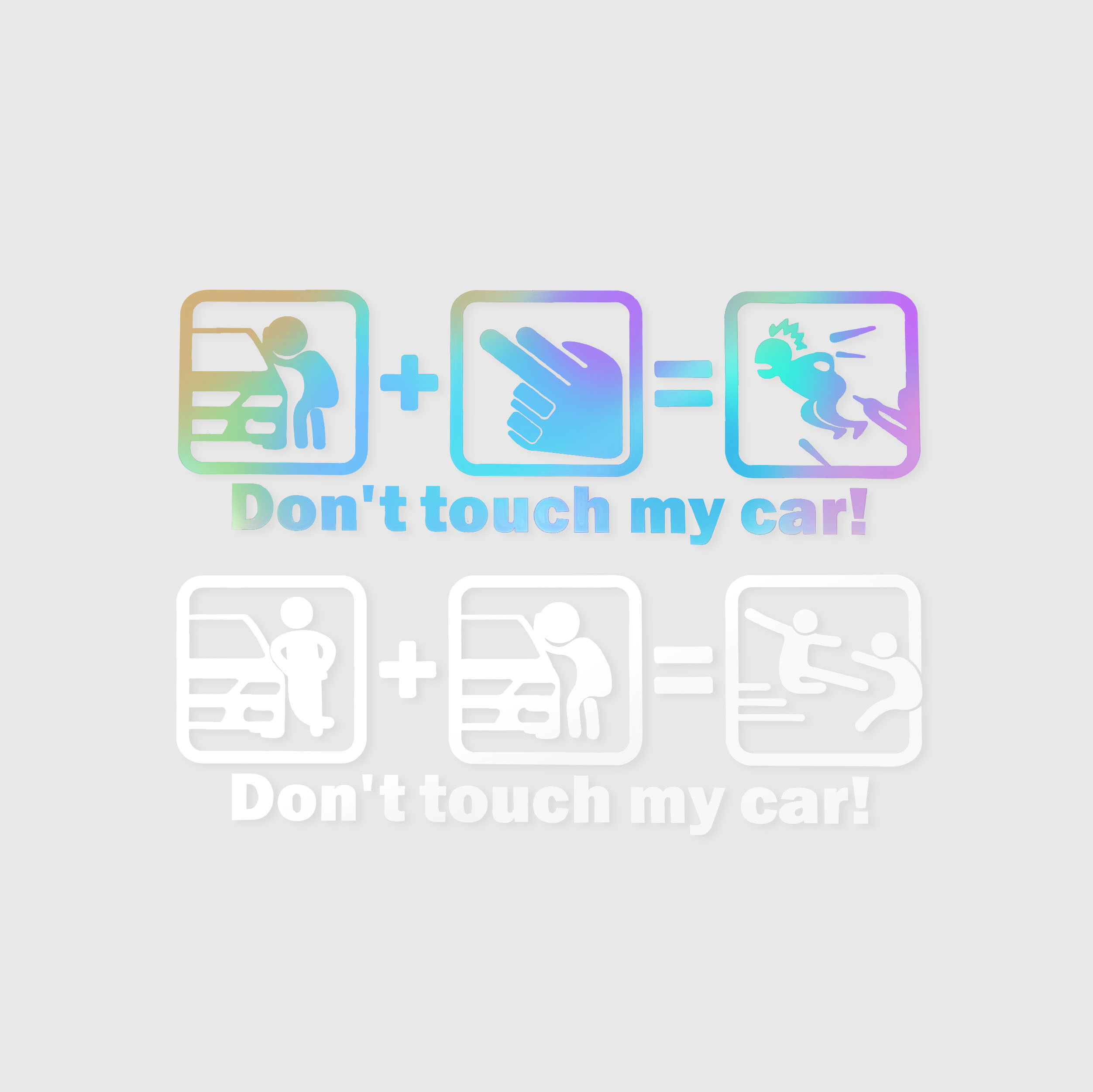 創意車貼系列【別碰我的車車身潮貼】