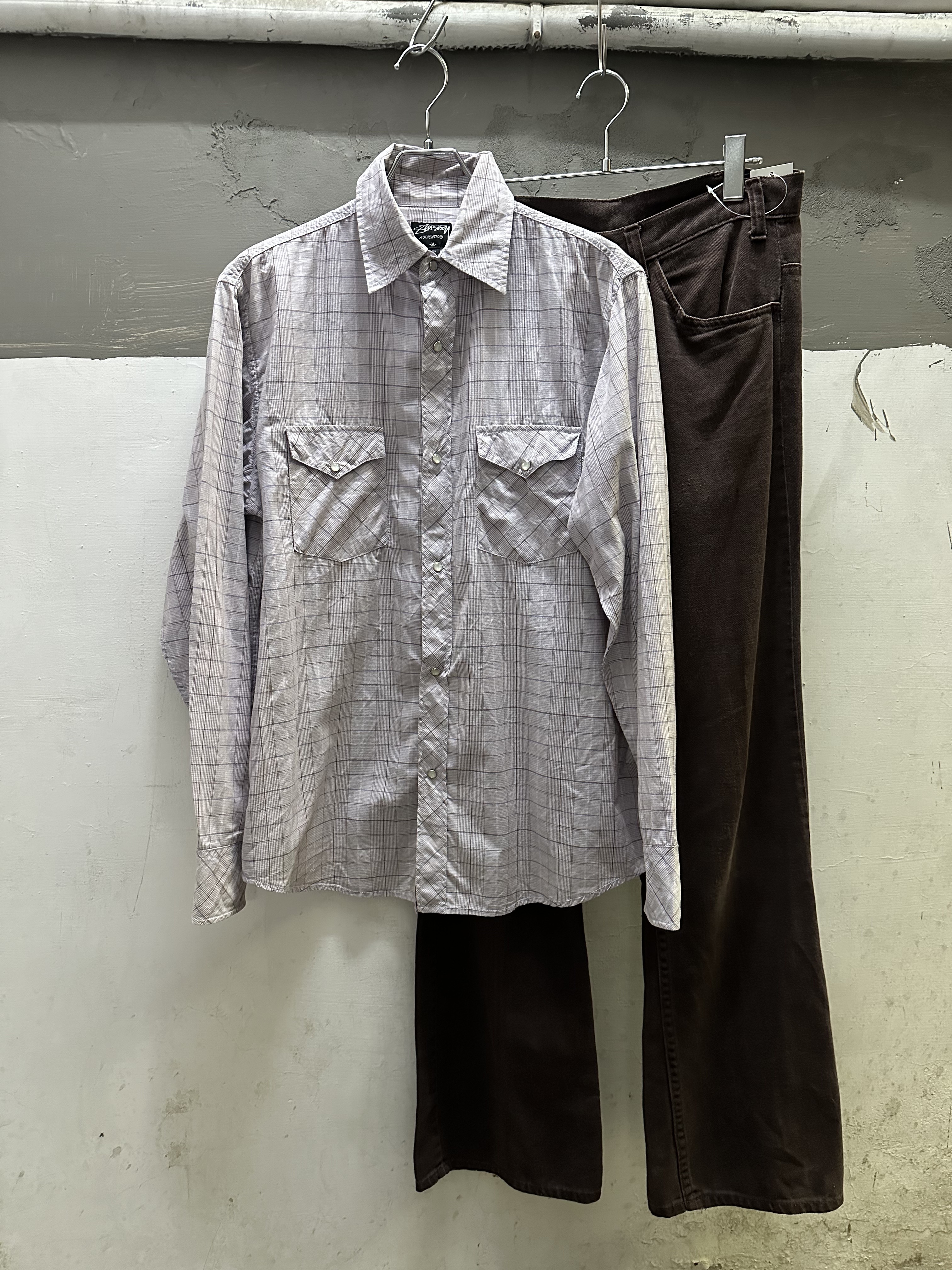STUSSY Check Western L/S Shirt