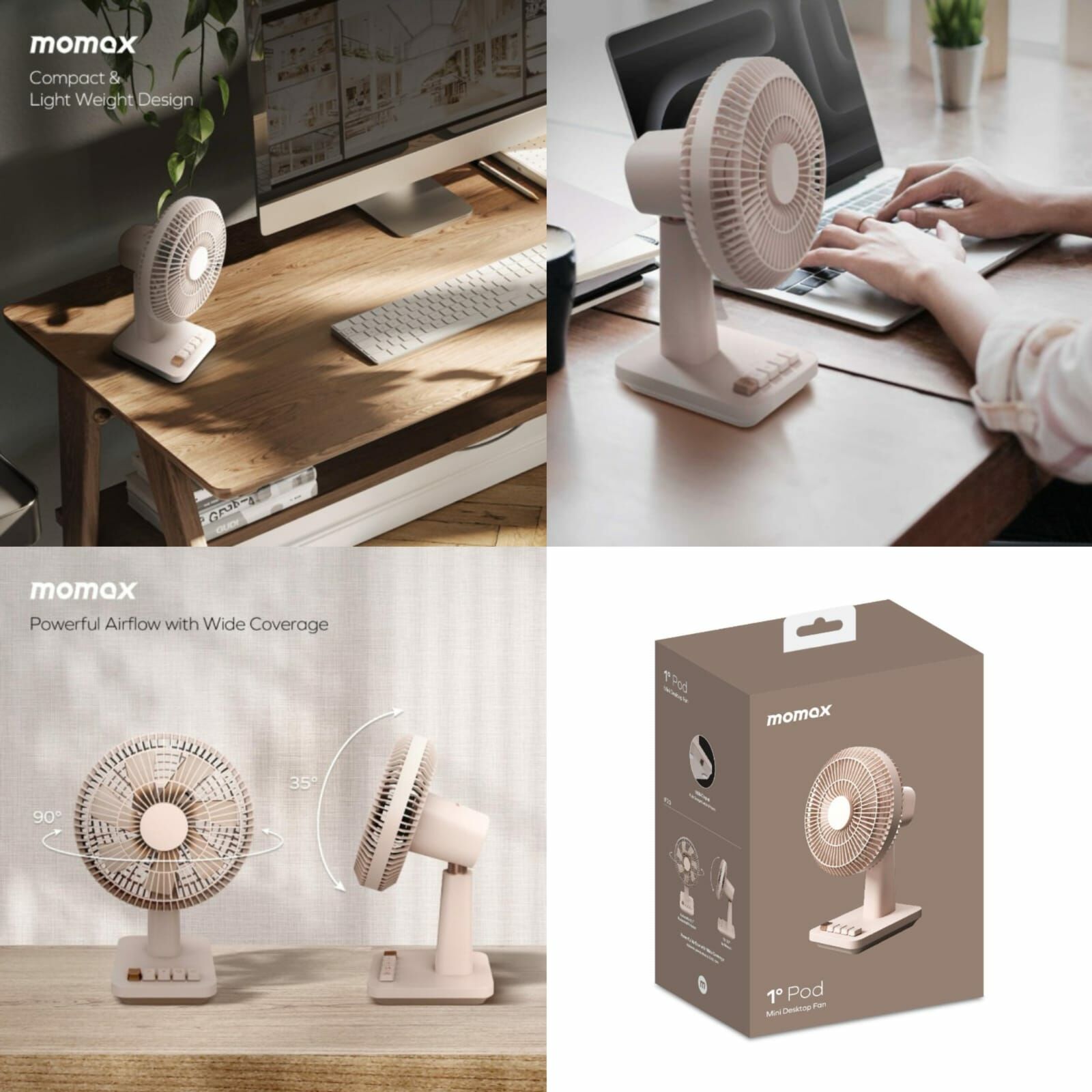 Momax 1 Pod 迷你桌上型風扇 IF20L2 R812