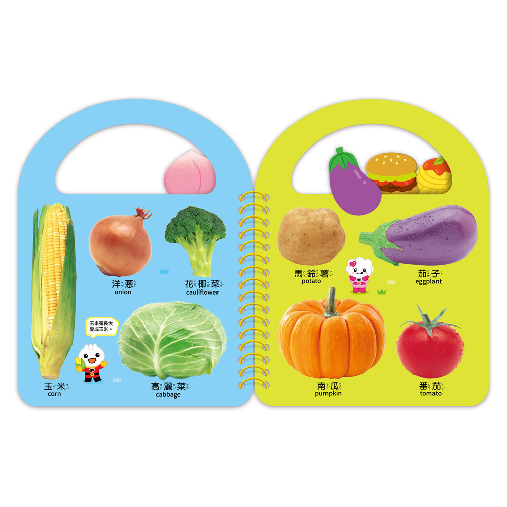 《 風車出版 》  FOOD超人認知手提書-美味食物