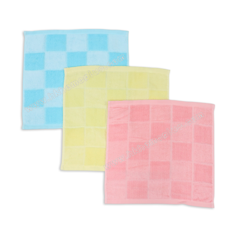 6條裝 雙色格仔掛方巾