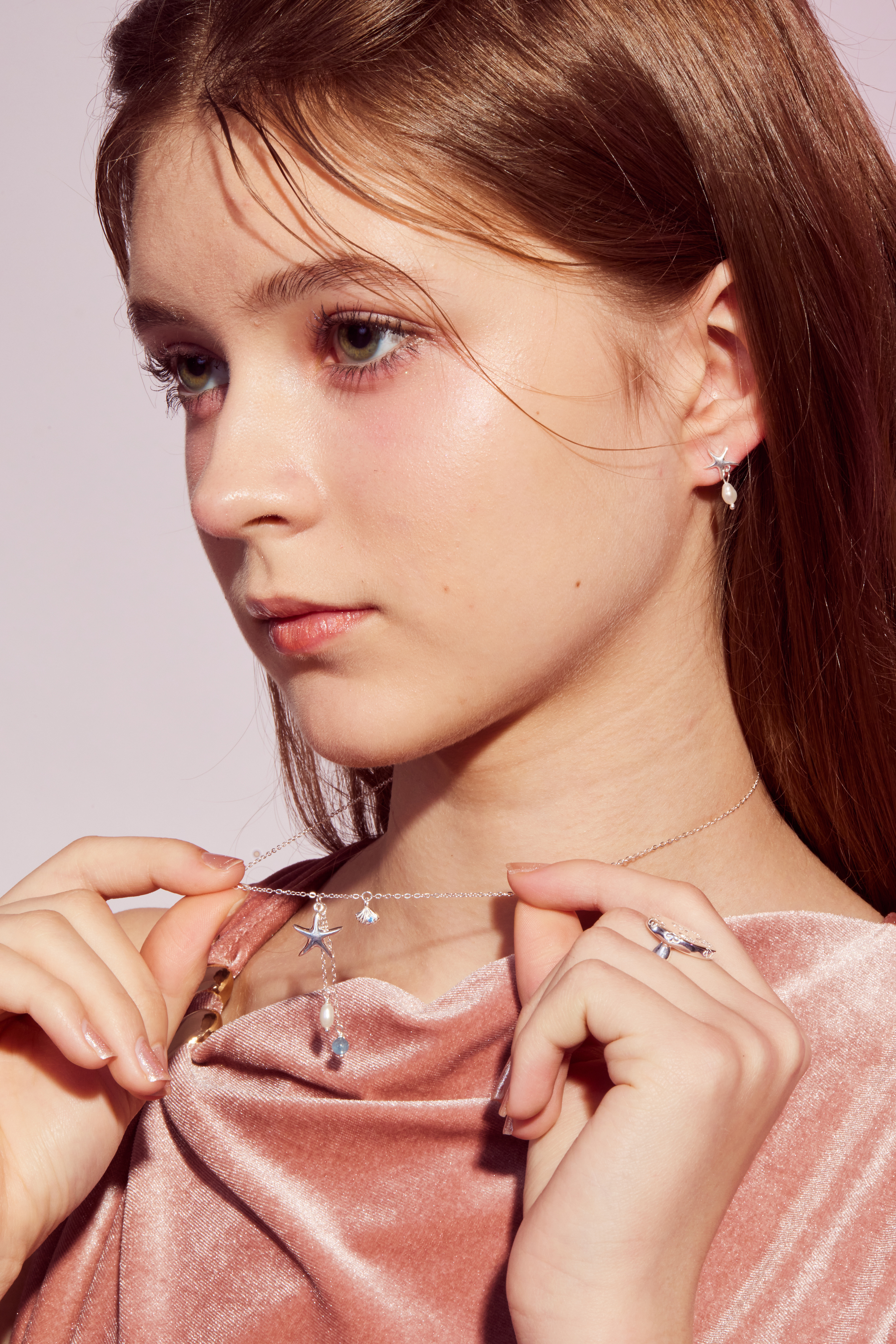 N962 | 純銀海星貝殼項鍊