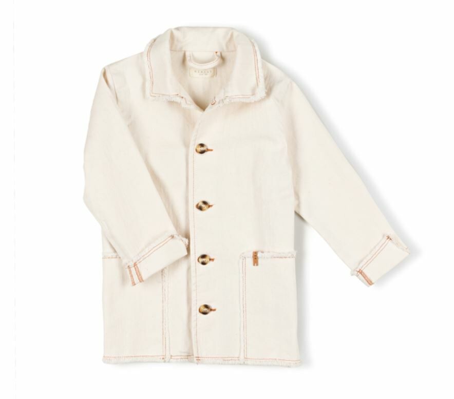 NIXNUT 不修邊縫線丹寧外套 Denim Jacket Ecru