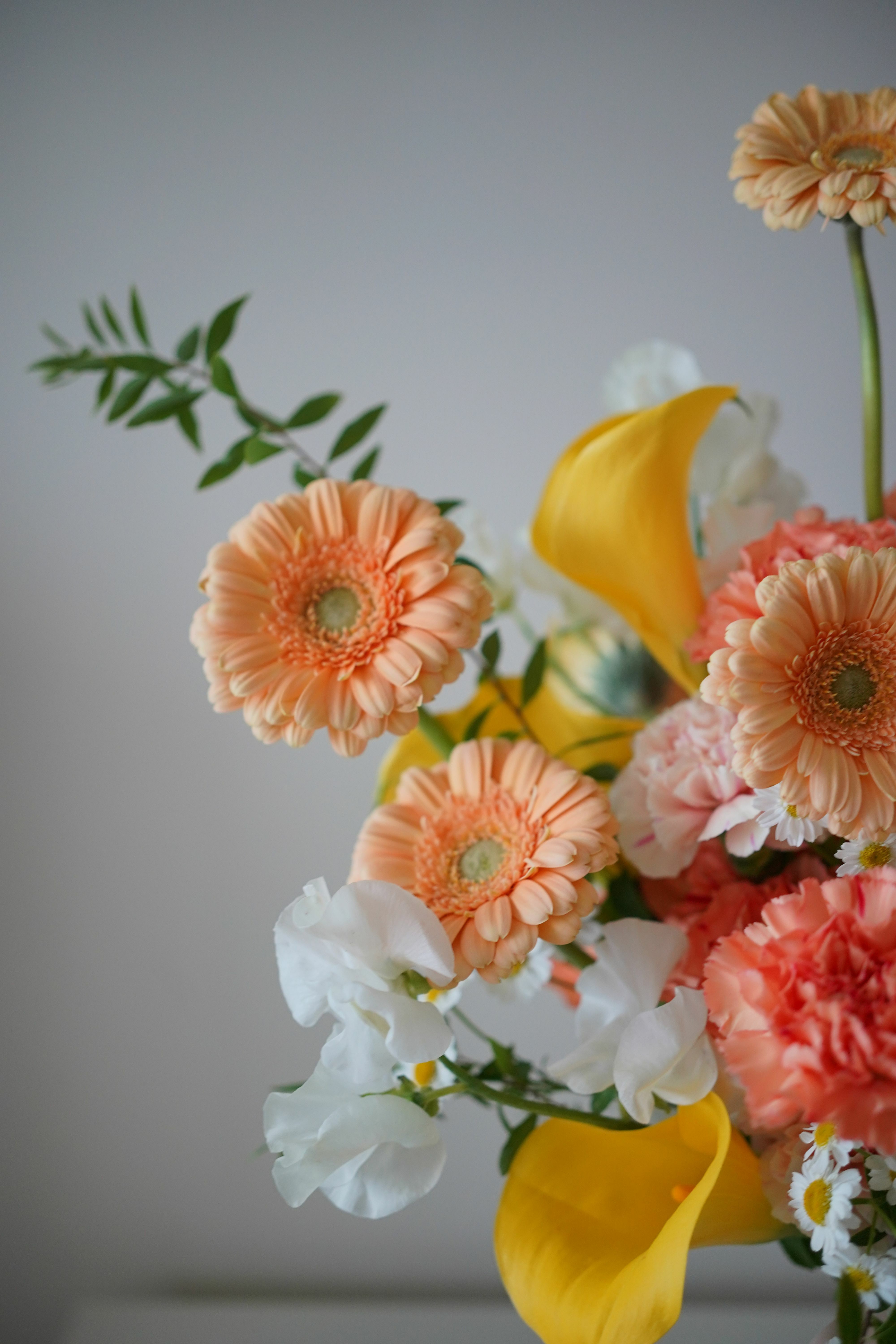 Blooming.sein 林粼花藝設計 捧花 婚紗捧花 繽紛色系 黃橘色系
