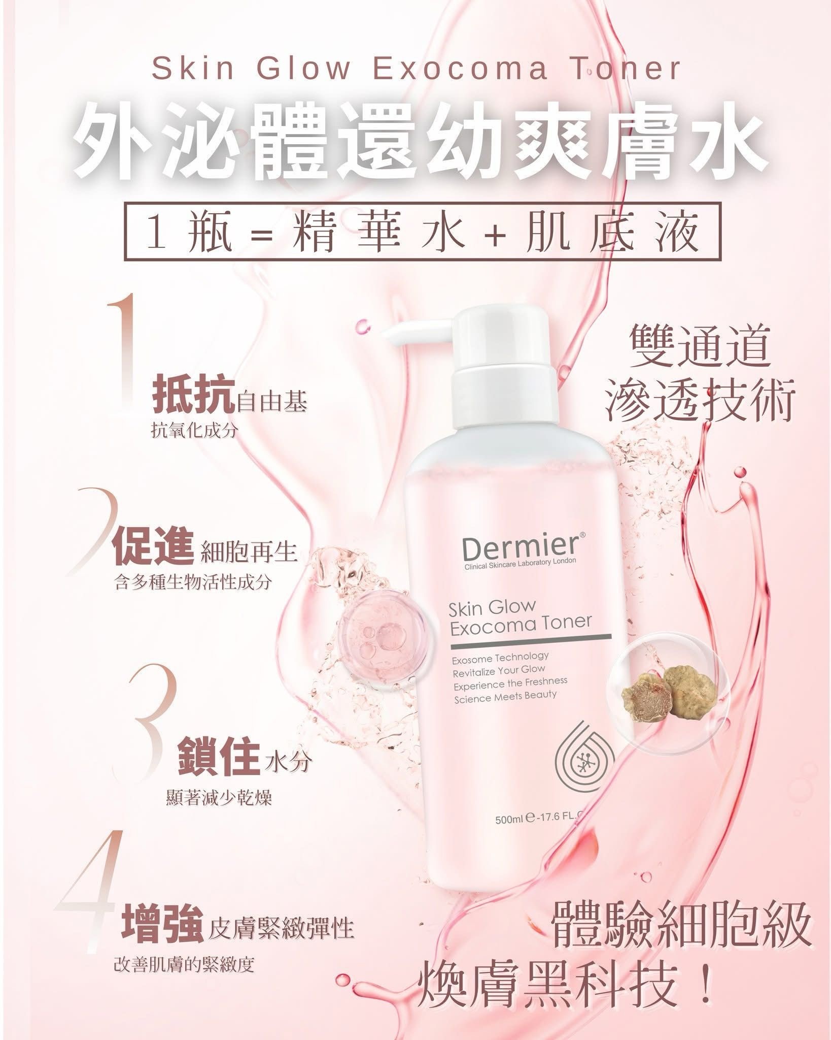 Dermier外泌體爽膚水500ml