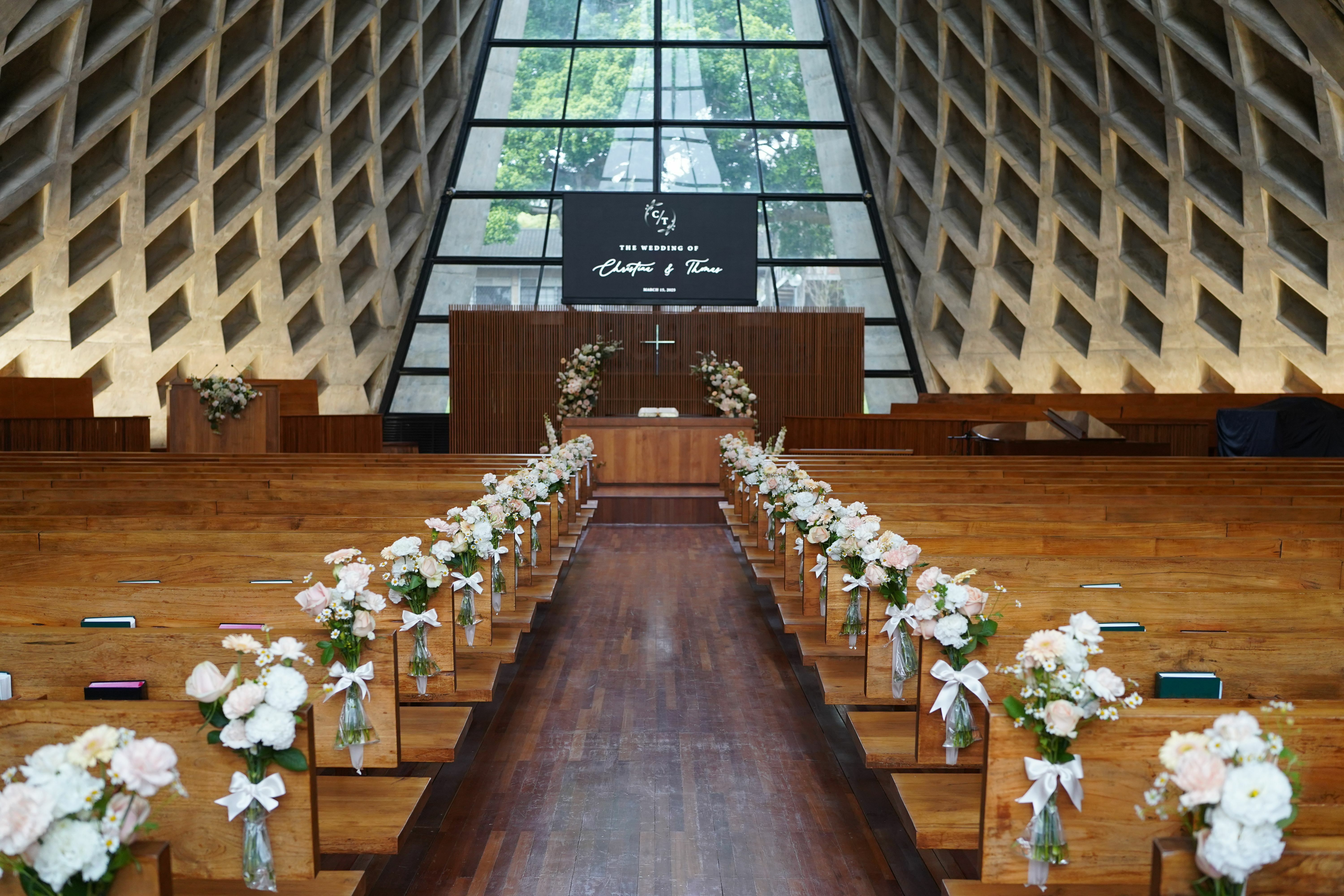 Blooming.sein 林粼花藝設計 婚禮佈置 鮮花佈置 教堂證婚