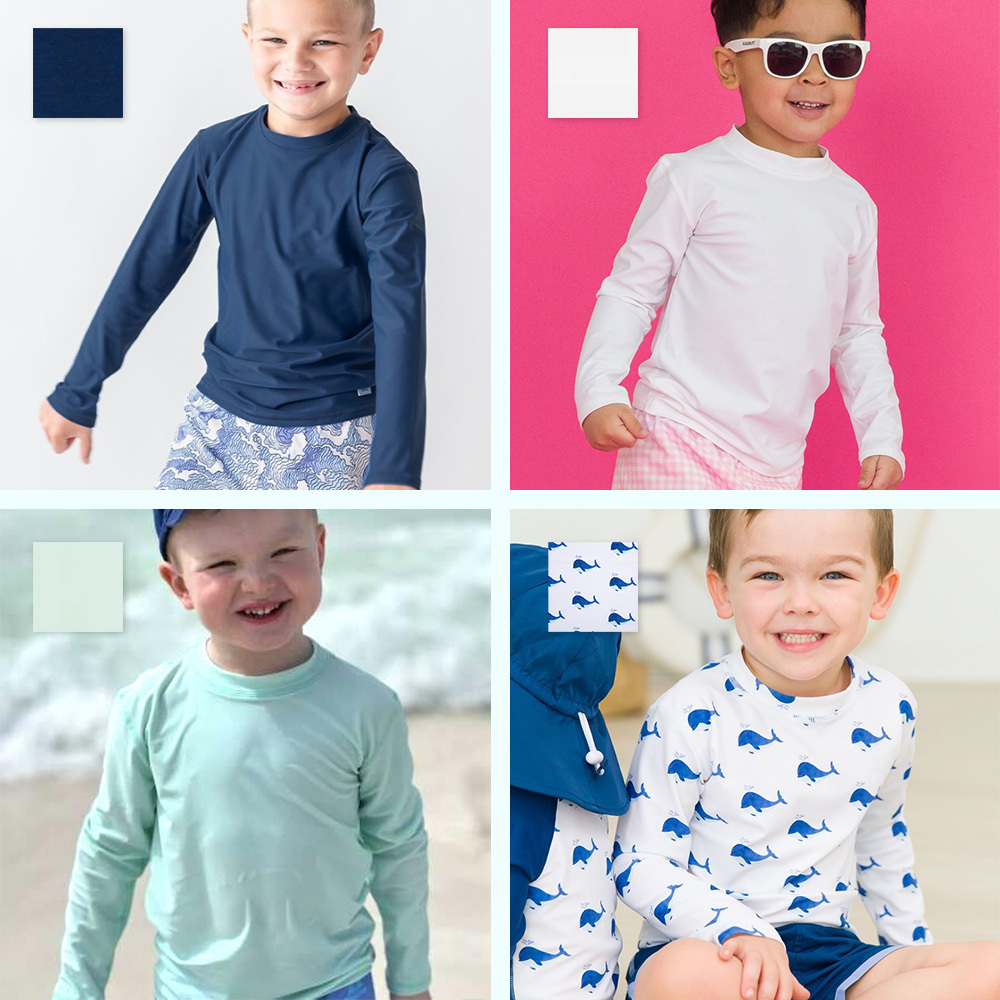 🔥2025新款🔥美國Ruffle Butts - 「海軍藍/白色/薄荷色/鯨魚之友」 長袖防曬衣