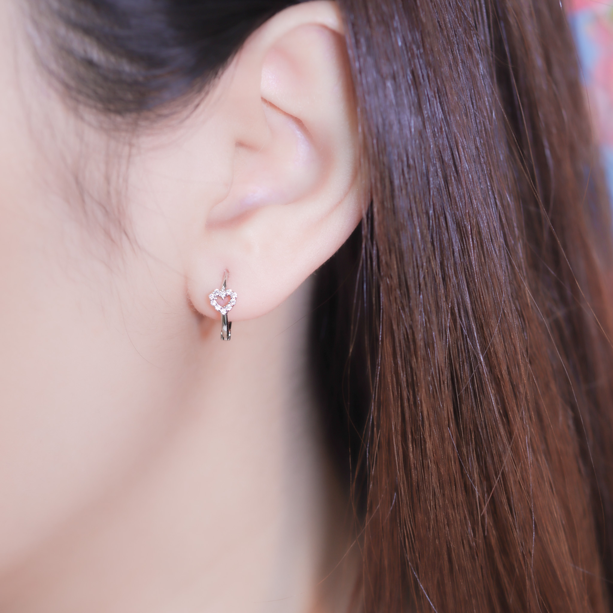 | 925純銀・白金 | 愛意舒適圈耳環 | EA0958 |