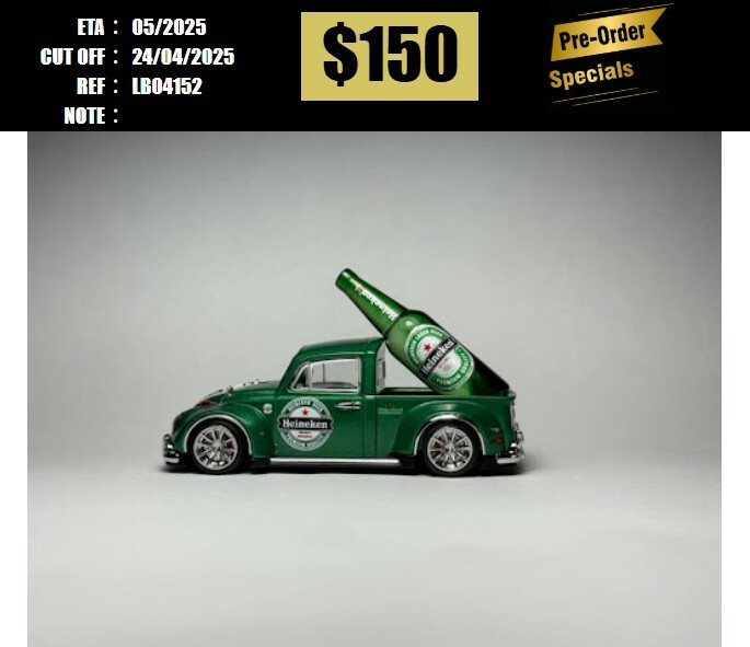 PO-$150 * LIBERTY64 * 1:64 VOLKSWAGEN BEETLE PICK UP ROB3RT DESIGN HEINEKEN [OD15/04]