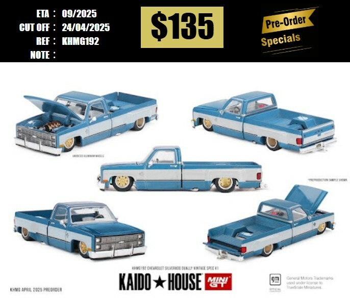 PO-$135 * MINI GT * 1:64 KHMG192 Chevrolet Silverado Dually Vintage Spec V1 [OD15/04]