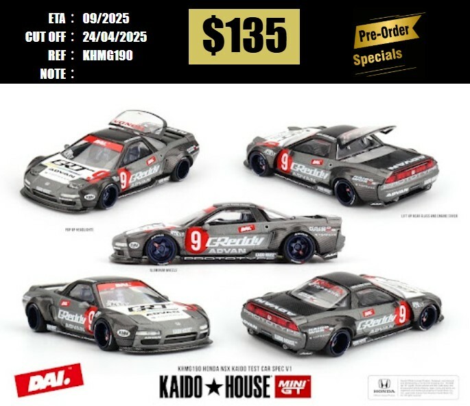 PO-$135 * MINI GT * 1:64 KHMG190 Honda NSX Kaido Test Car Spec V1 [OD15/04]