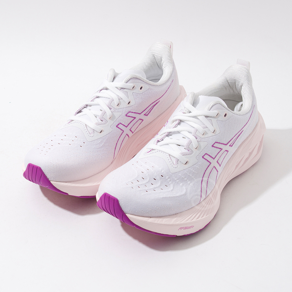 Asics NovaBlast 4 女鞋 紫米白色 運動 訓練 厚底 透氣 彈力 休閒 慢跑鞋 1012B510-103