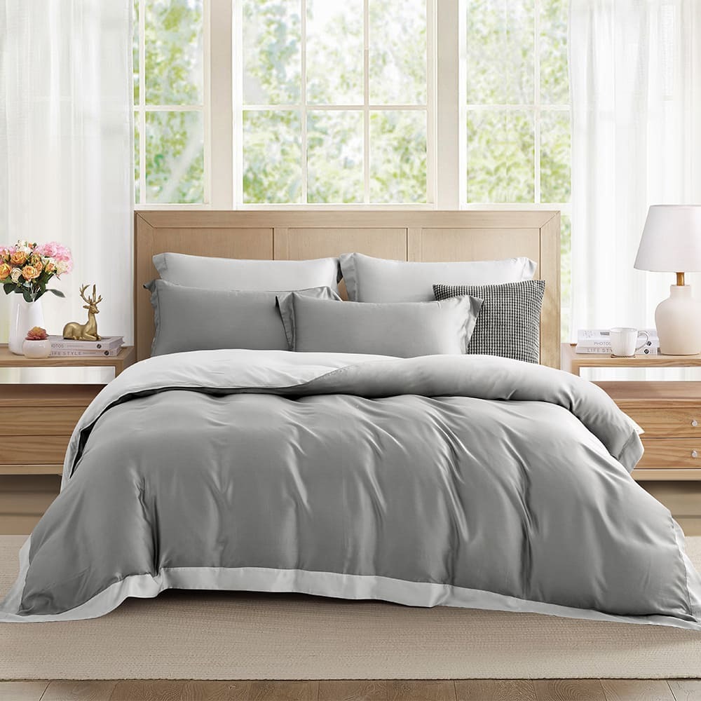 【藍貓Blue cat】60支天絲雙拼撞色款兩用被套組(多款可挑)