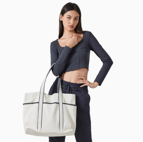 【黎陽】極簡風大容量瑜珈包(黑、白) 日常/休閒/瑜珈/購物袋/防潑水 70EFAW171