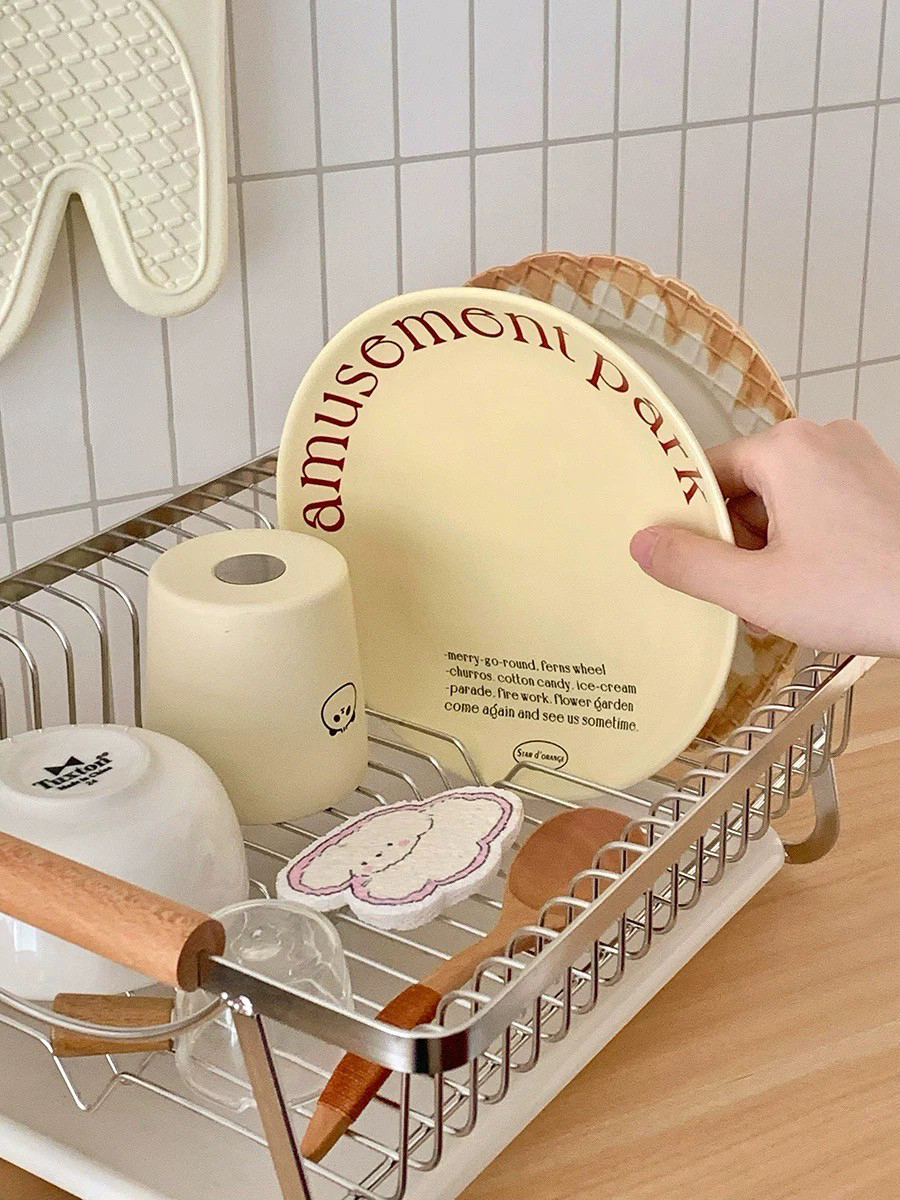 木製手提拼接杯盤收納鐵架