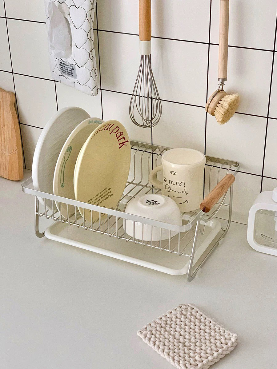 木製手提拼接杯盤收納鐵架