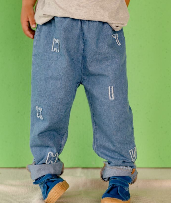 NIXNUT 字母牛仔褲 Las Jeans Jeans