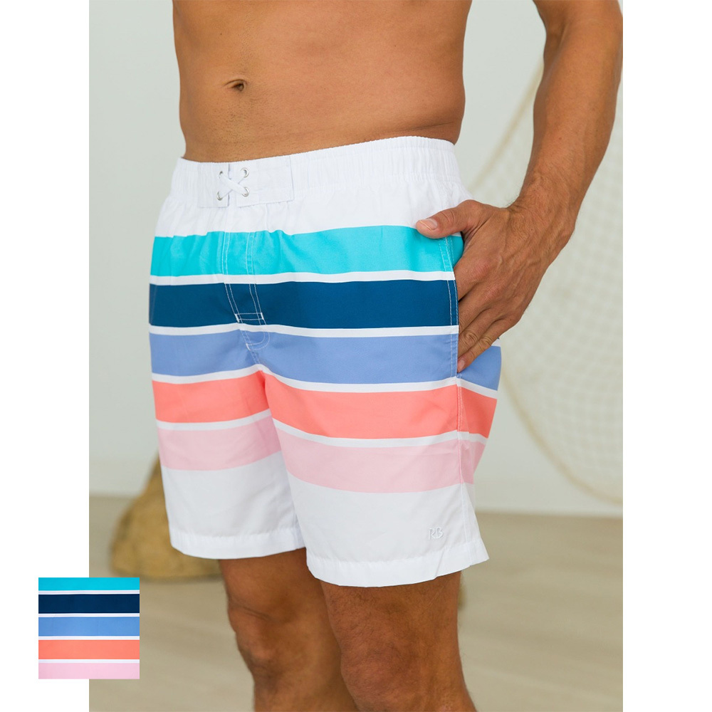 🔥2025新款🔥美國Ruffle Butts - 「海濱條紋」 男士泳褲