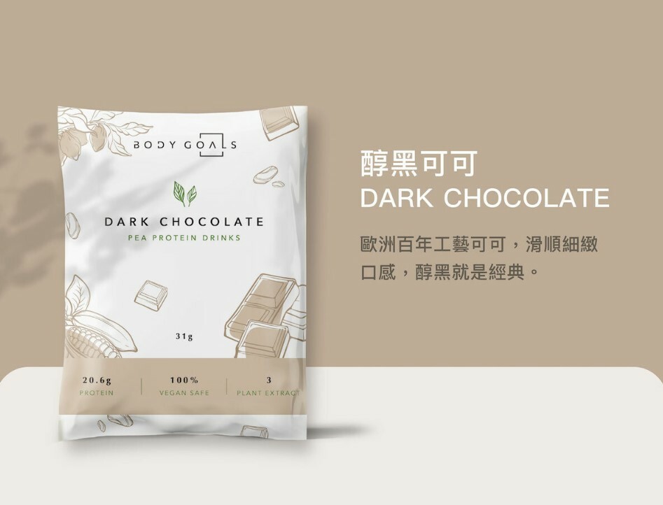 Body Goals全素豌豆蛋白 - 醇黑可可 31g