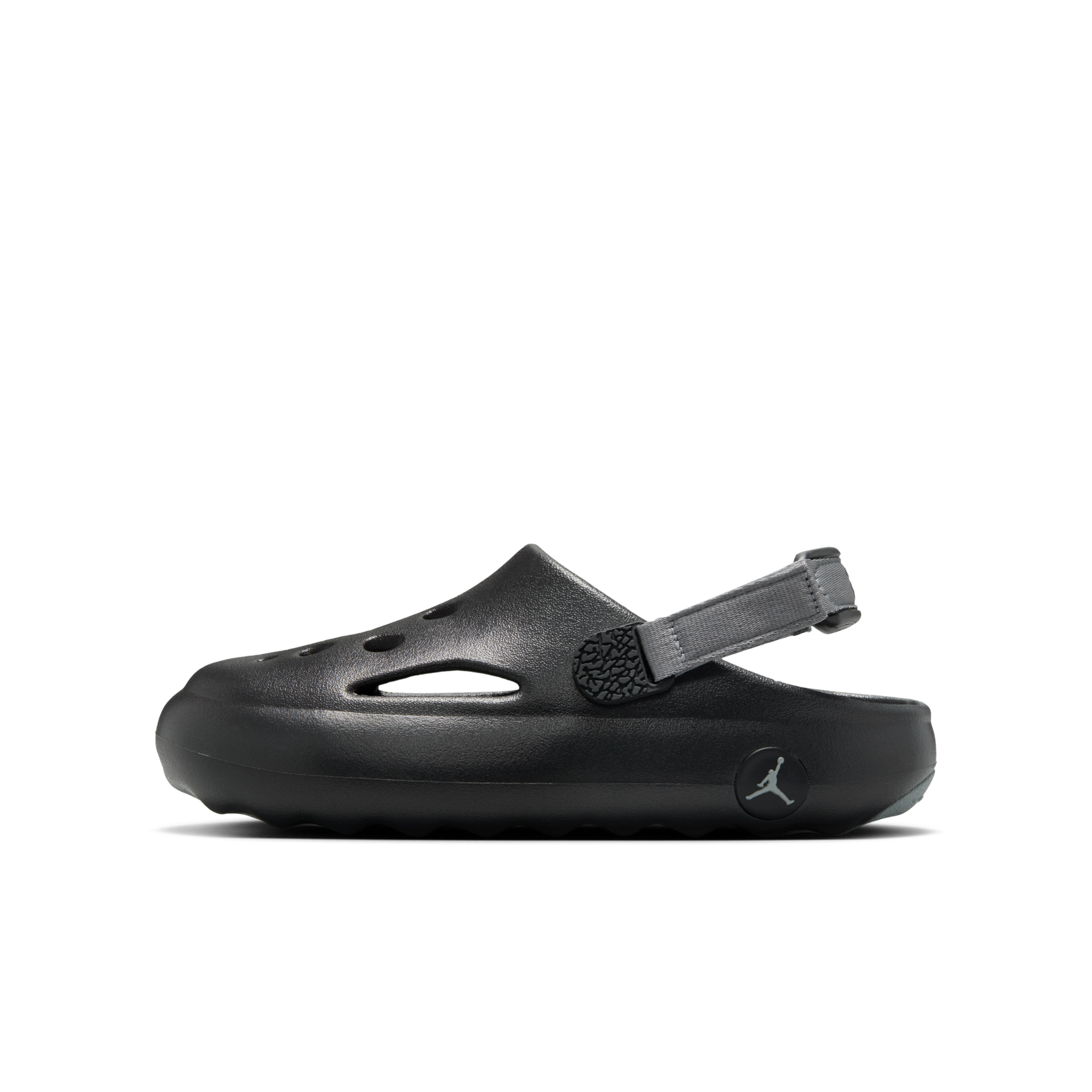 大童鞋 女生尺寸 NIKE JORDAN HYDRIP 煙灰黑 魔鬼氈 防水 涼鞋 洞洞鞋【HF5981-001】