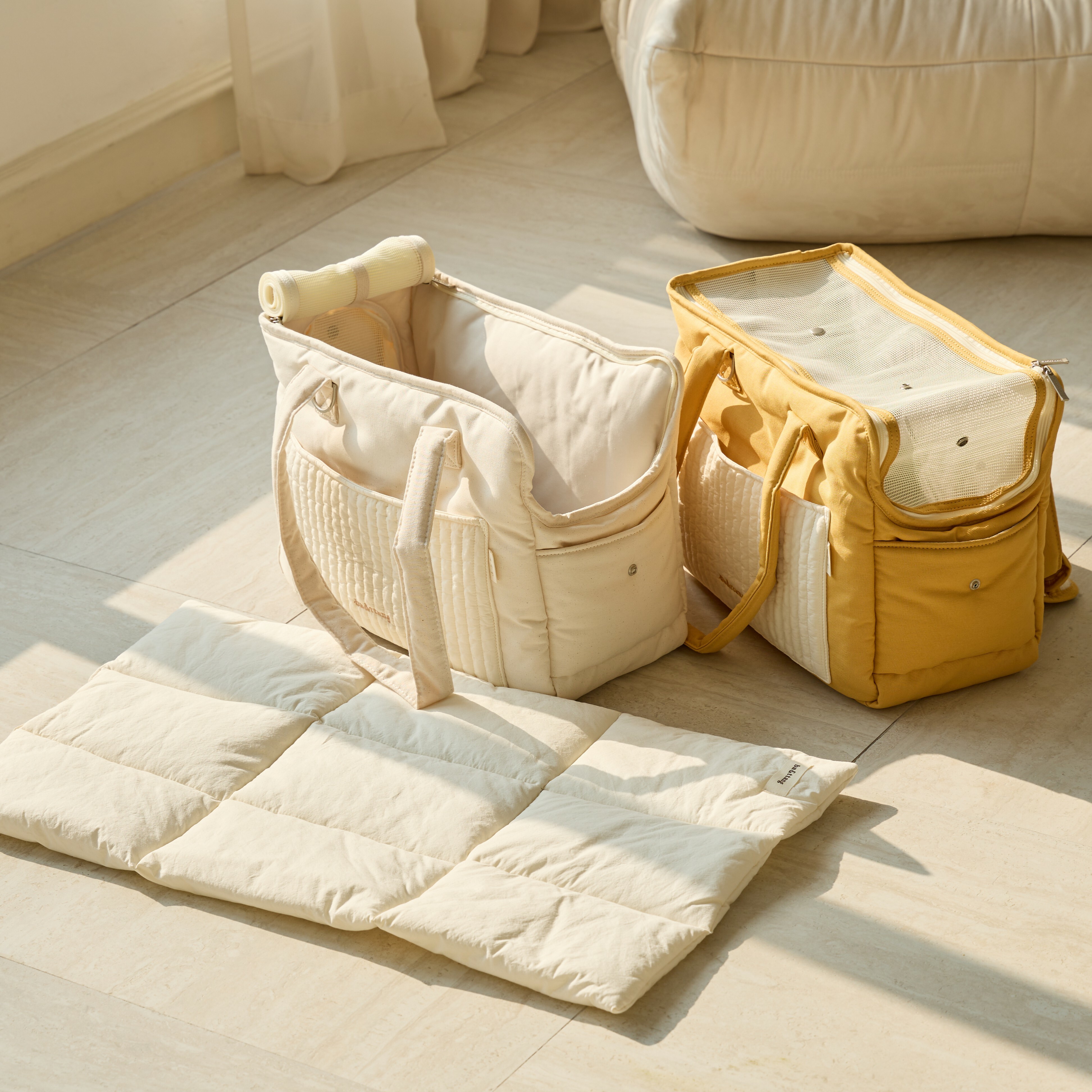 ba&ttang 絎縫口袋 2 in 1 肩背外出提袋