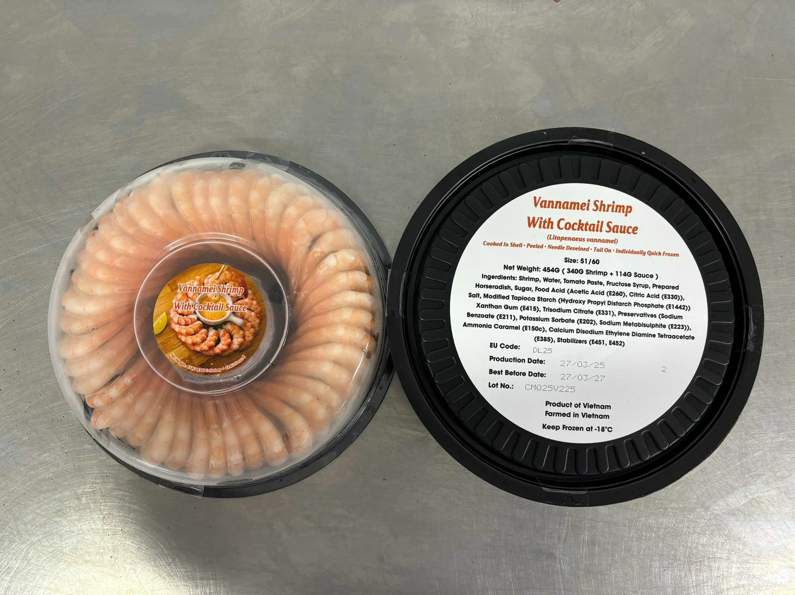 【熟】南美白對蝦 配鷄尾酒醬 約454g（340g Shrimp + 114g Sause）(急凍 -18°C) 2028/2/14