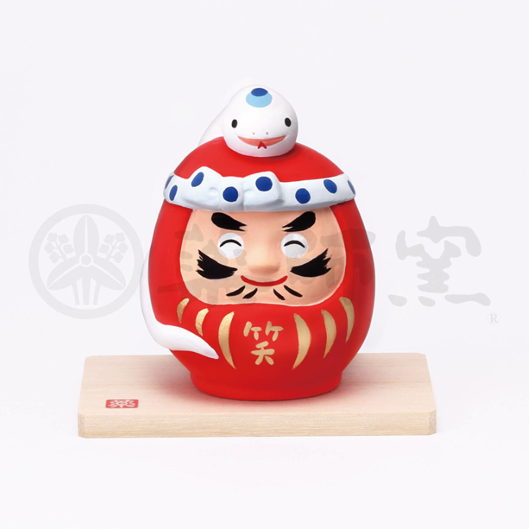 新年擺飾 - 達摩不倒翁 - 蛇紋彩錦 (~8cm高)