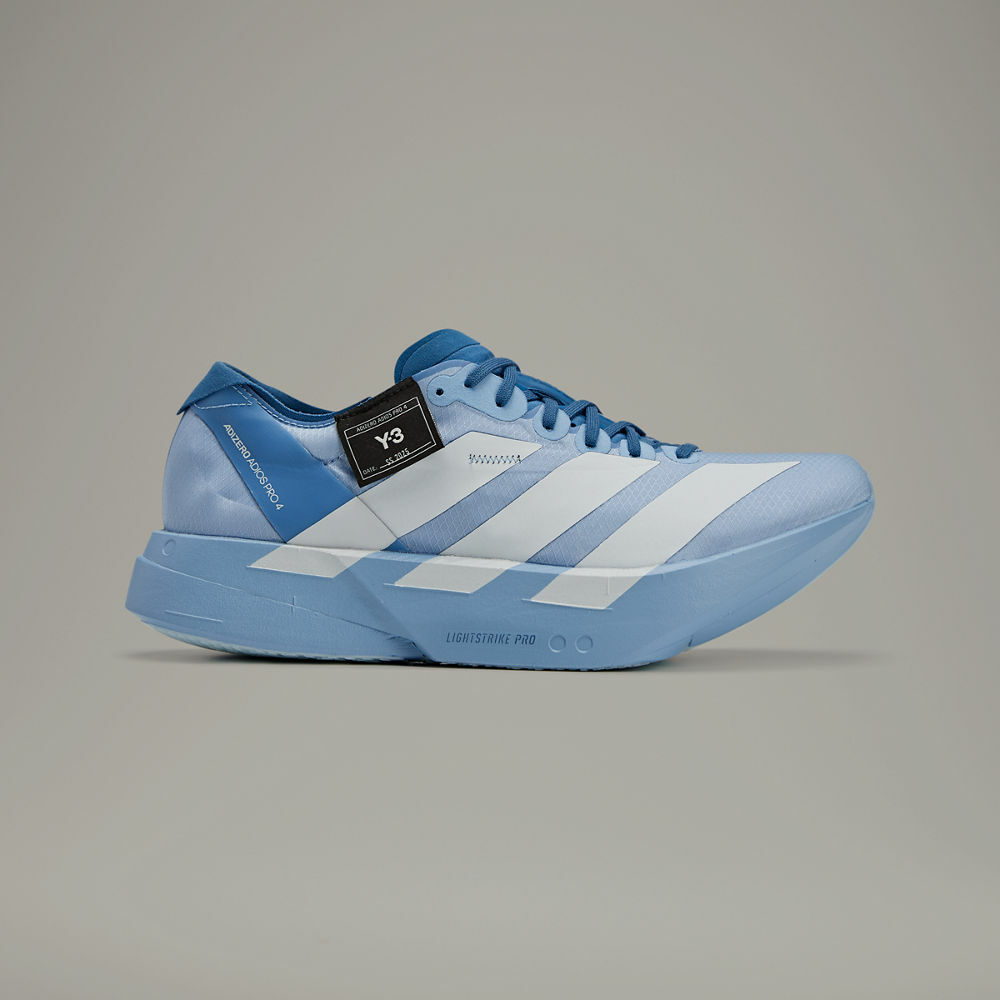 【 Y-3 ADIOS PRO 4 M 頂級跑鞋 - 灰藍 】