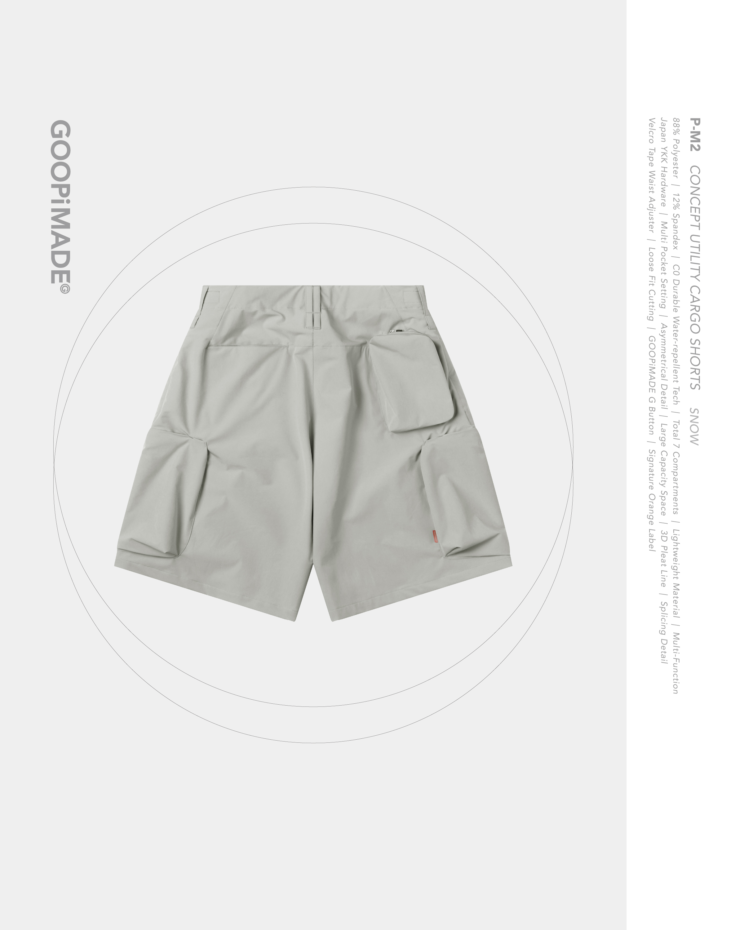 GOOPiMADE® - “P-M2” Concept Utility Cargo Shorts