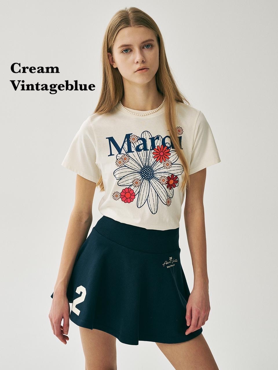 【優惠預訂】25SS新色上架！MARDI MERCREDI SLIM TSHIRT FLOWERMARDI BLOSSOM（5色）
