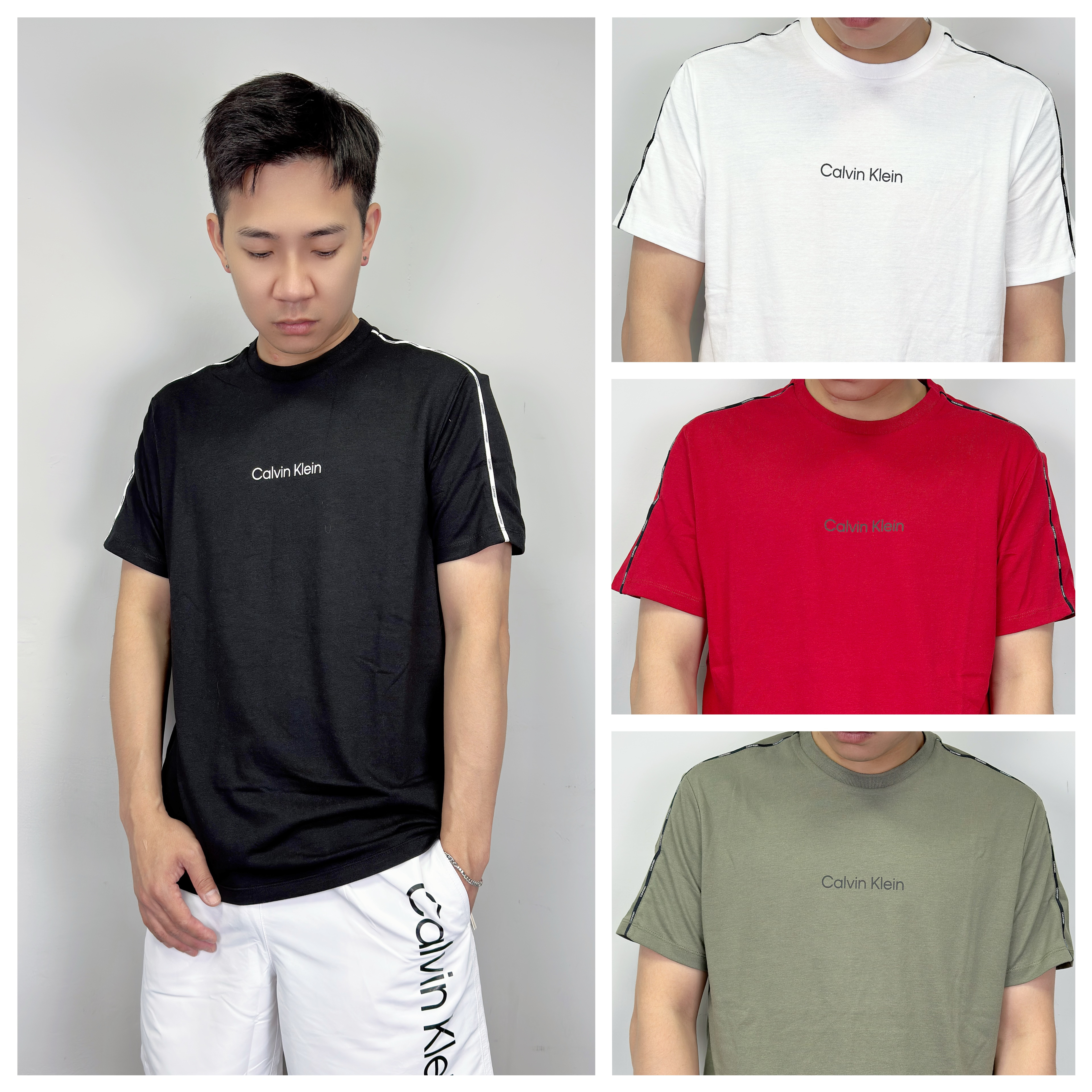 Calvin Klein CK 手臂串標 膠印字母 短袖上衣 短袖 短T