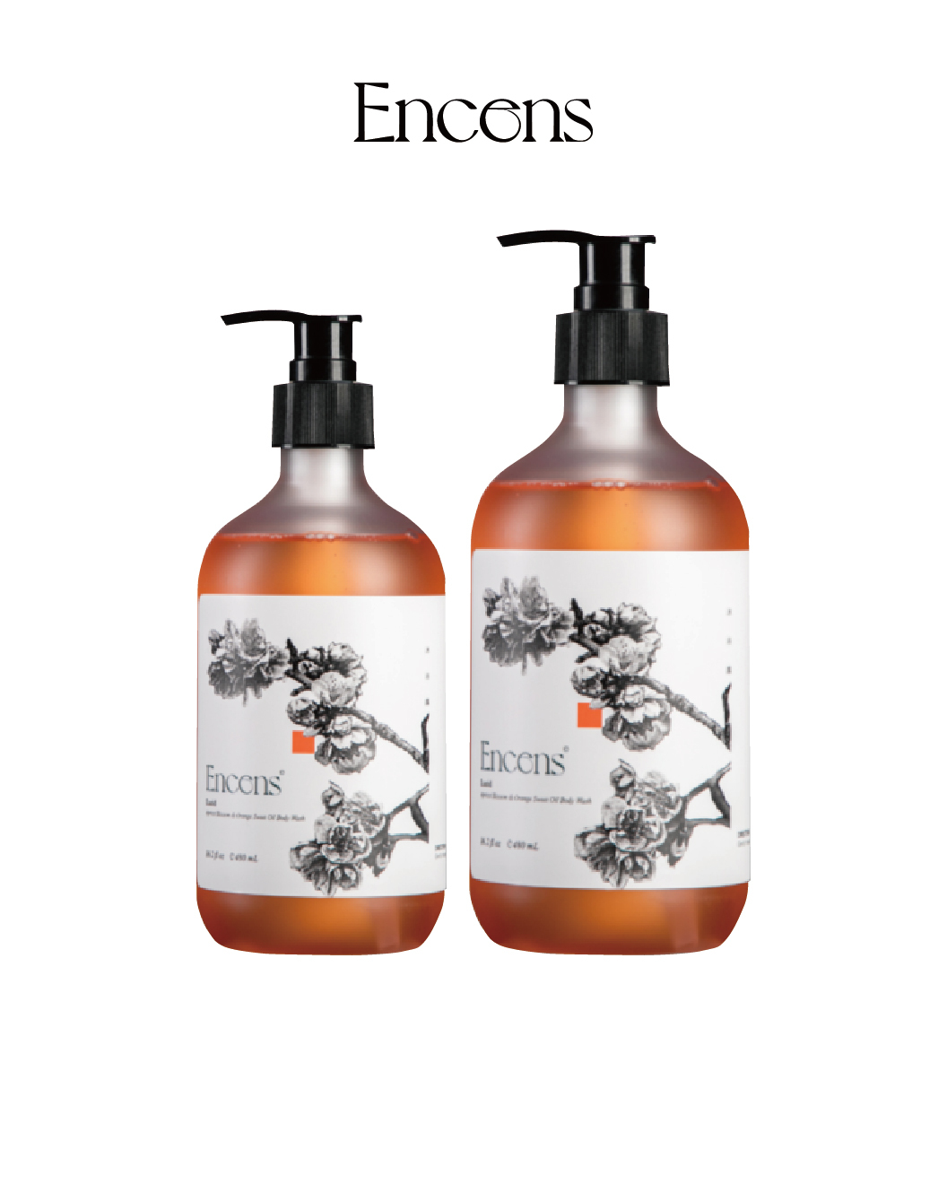 Encens 杏桃花甜橙精油沐浴露 橘 Lucid